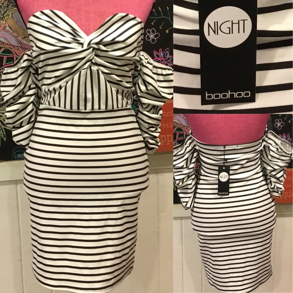Nwts boohoo sexy stripe Dress